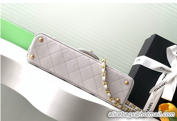 Luxury Cheap Chanel Mini Kelly Flap Bag With Top Handle Lambskin AS4299 Light Grey 2026