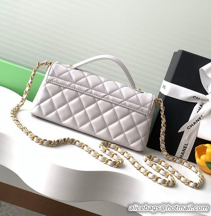 Luxury Cheap Chanel Mini Kelly Flap Bag With Top Handle Lambskin AS4299 Light Grey 2026