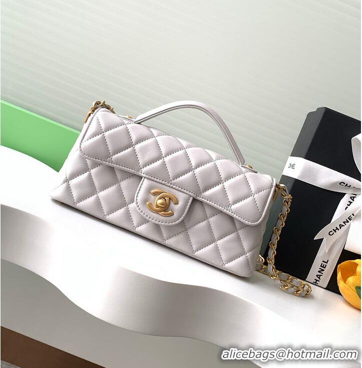 Luxury Cheap Chanel Mini Kelly Flap Bag With Top Handle Lambskin AS4299 Light Grey 2026