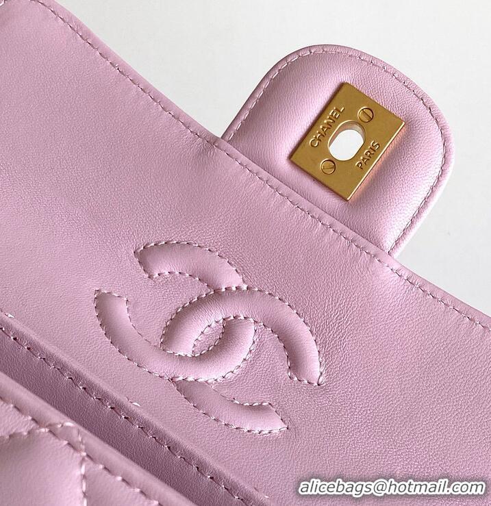 Inexpensive Chanel Mini Kelly Flap Bag With Top Handle Lambskin AS4299 Pink 2026