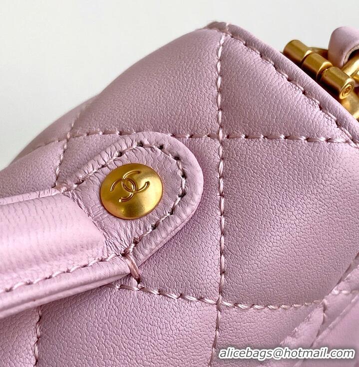 Inexpensive Chanel Mini Kelly Flap Bag With Top Handle Lambskin AS4299 Pink 2026