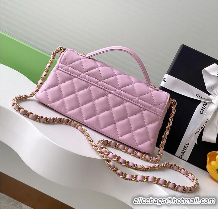 Inexpensive Chanel Mini Kelly Flap Bag With Top Handle Lambskin AS4299 Pink 2026