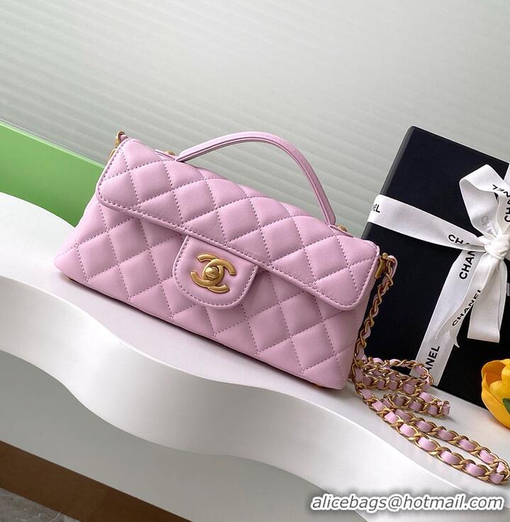 Inexpensive Chanel Mini Kelly Flap Bag With Top Handle Lambskin AS4299 Pink 2026