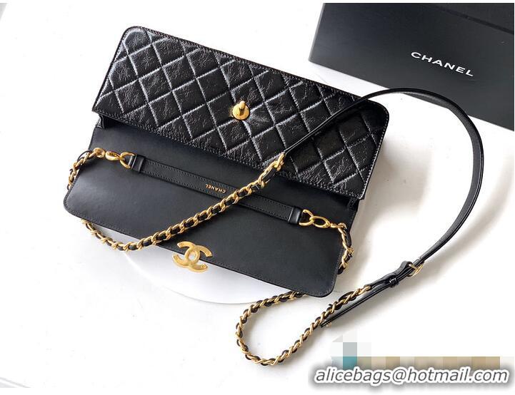Market Sells Chanel Large Flap Bag Patent Lambskin & Gold-Tone Metal AS4279 Black 2026