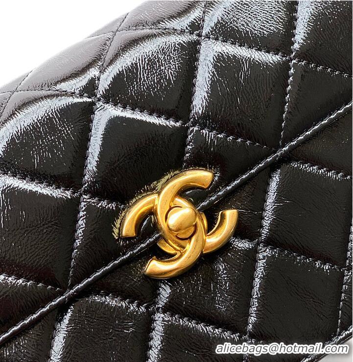 Market Sells Chanel Large Flap Bag Patent Lambskin & Gold-Tone Metal AS4279 Black 2026