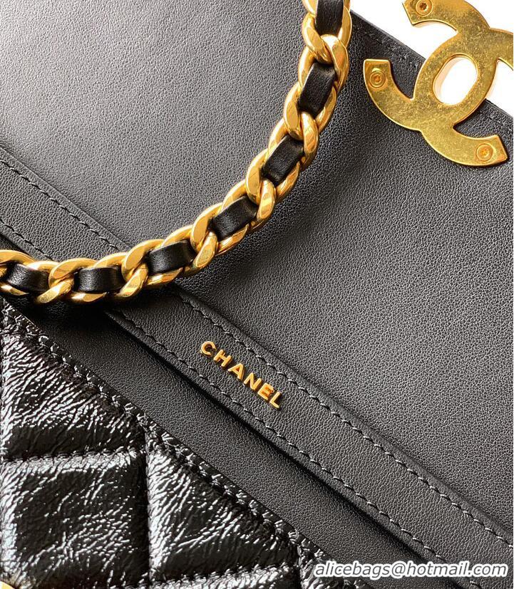 Market Sells Chanel Large Flap Bag Patent Lambskin & Gold-Tone Metal AS4279 Black 2026