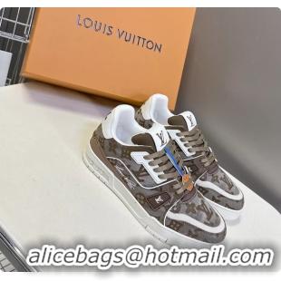 Good Looking Louis Vuitton LV Trainer Sneakers Denim Dark Green Monogram Canvas 6062302