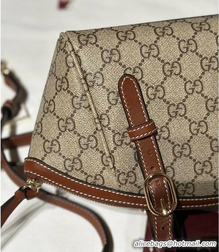 Promotional Gucci GG Emblem Small Top Handle Bag 589562 Beige/Brown 2026