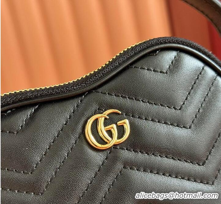 Top Quality Gucci Heart-Shaped GG Marmont Mini Bag 589565 Black 2026