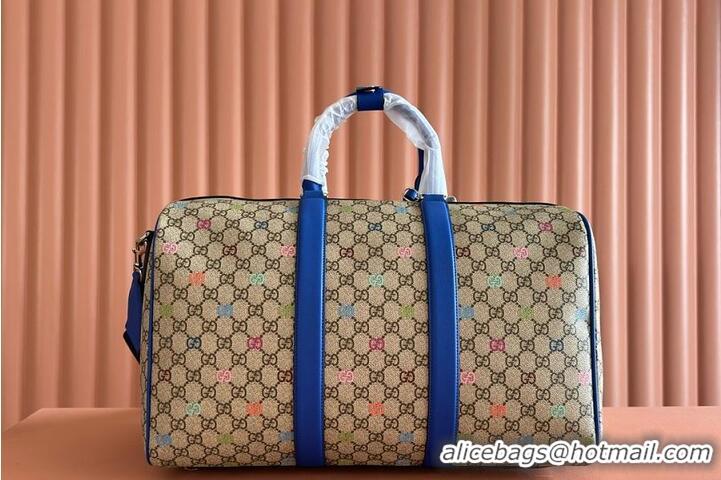 Traditional Specials Gucci GG Multicolor Medium Duffle In Fabric 589566 Beige/Dark Brown 2026