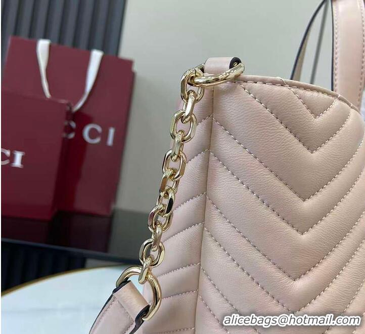 Shop Discount Gucci Betty Chevron Leather Medium Tote Bag 847387 Beige 2026