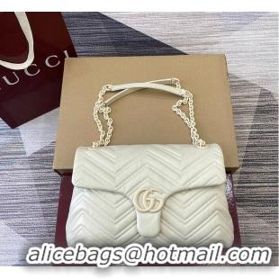 Buy Discount Gucci GG Marmont Leather Medium Shoulder Bag 850676 Ivory 2026