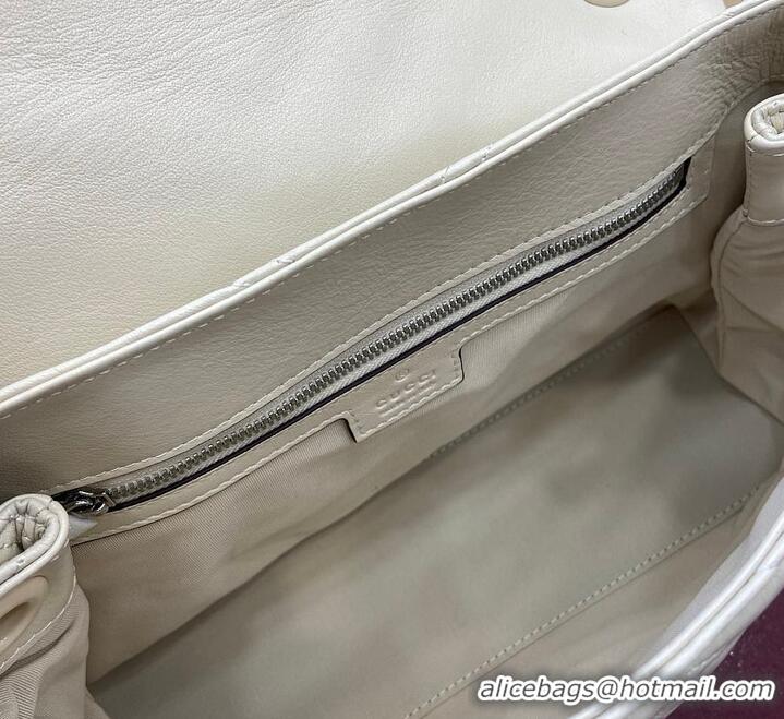 Buy Discount Gucci GG Marmont Leather Medium Shoulder Bag 850676 Ivory 2026