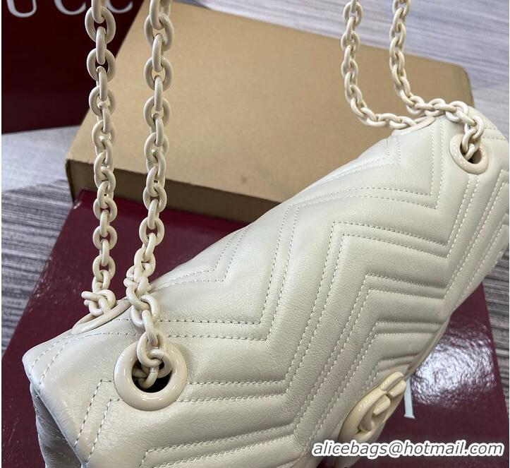 Buy Discount Gucci GG Marmont Leather Medium Shoulder Bag 850676 Ivory 2026
