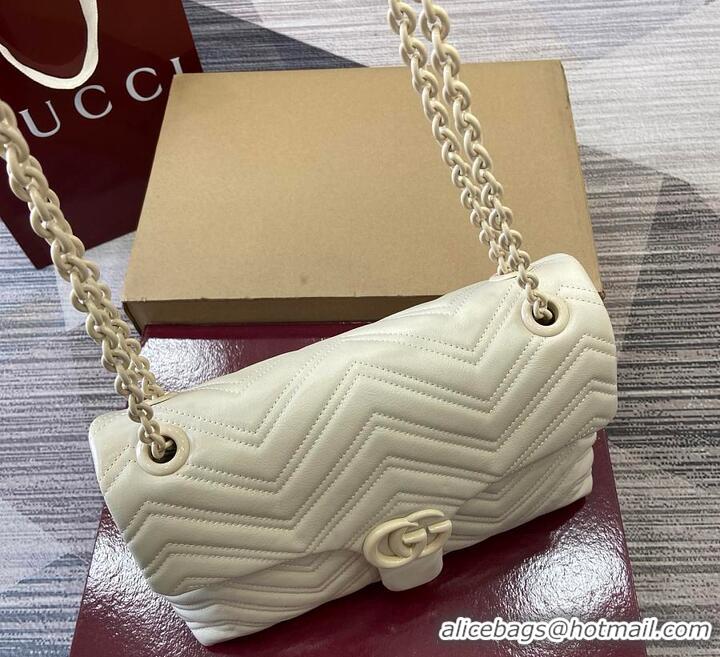 Buy Discount Gucci GG Marmont Leather Medium Shoulder Bag 850676 Ivory 2026