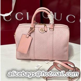 Famous Brand Gucci Ophidia Medium Boston Bag GG Canvas 857595 Pink 2026