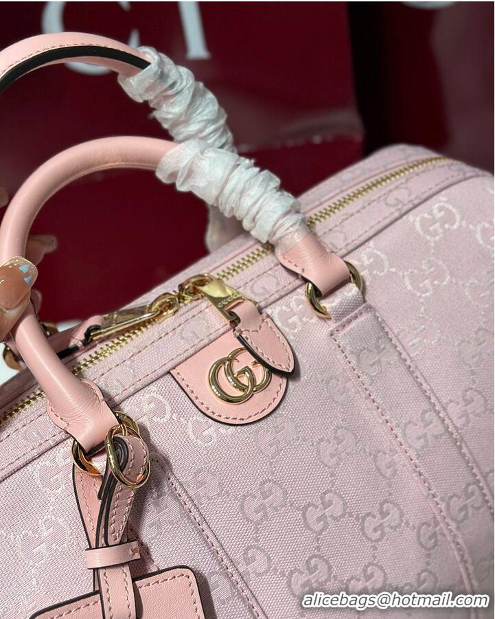 Famous Brand Gucci Ophidia Medium Boston Bag GG Canvas 857595 Pink 2026