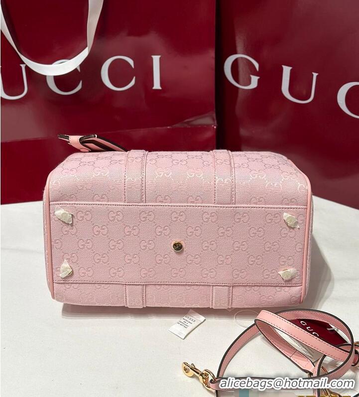 Famous Brand Gucci Ophidia Medium Boston Bag GG Canvas 857595 Pink 2026