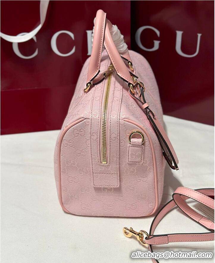 Famous Brand Gucci Ophidia Medium Boston Bag GG Canvas 857595 Pink 2026