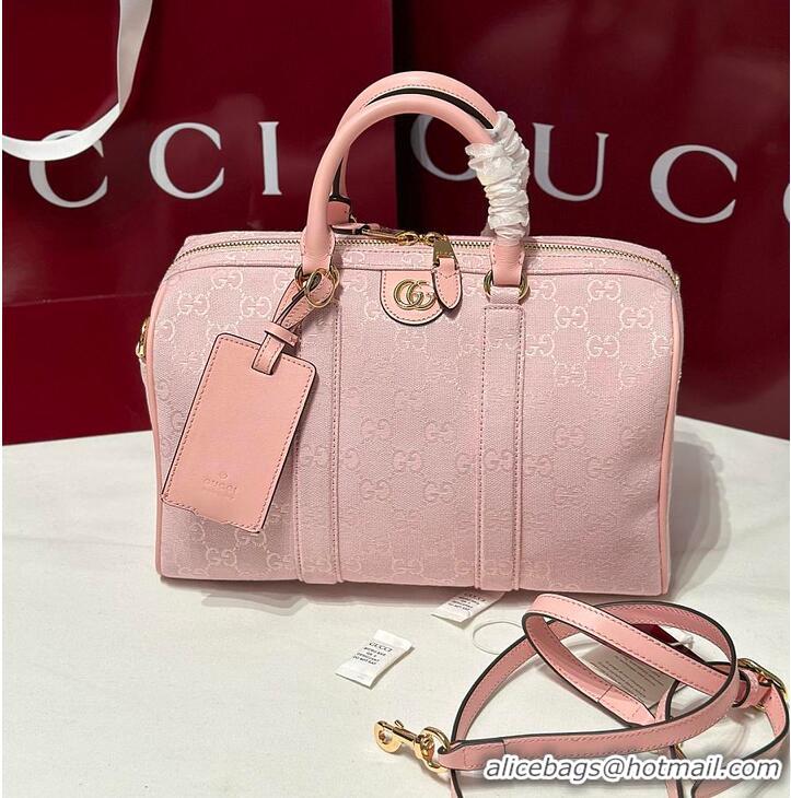 Famous Brand Gucci Ophidia Medium Boston Bag GG Canvas 857595 Pink 2026