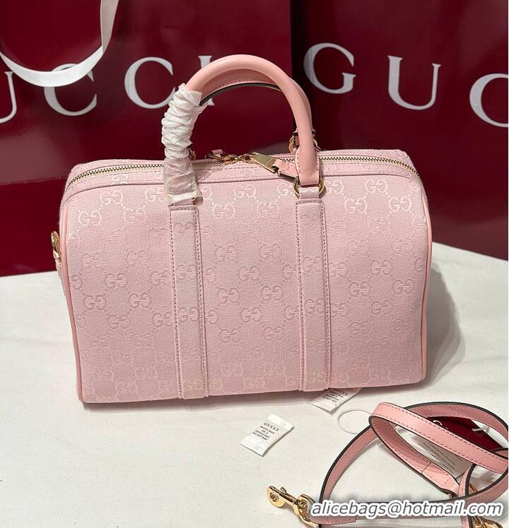 Famous Brand Gucci Ophidia Medium Boston Bag GG Canvas 857595 Pink 2026