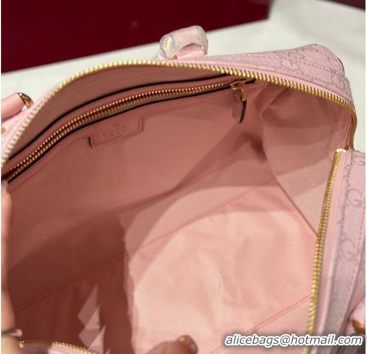 Famous Brand Gucci Ophidia Medium Boston Bag GG Canvas 857595 Pink 2026