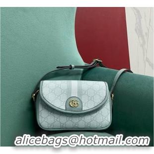 Original Cheap Gucci Ophidia Supreme Canvas Womens Crossbody Bag 658575 Light Blue 2026