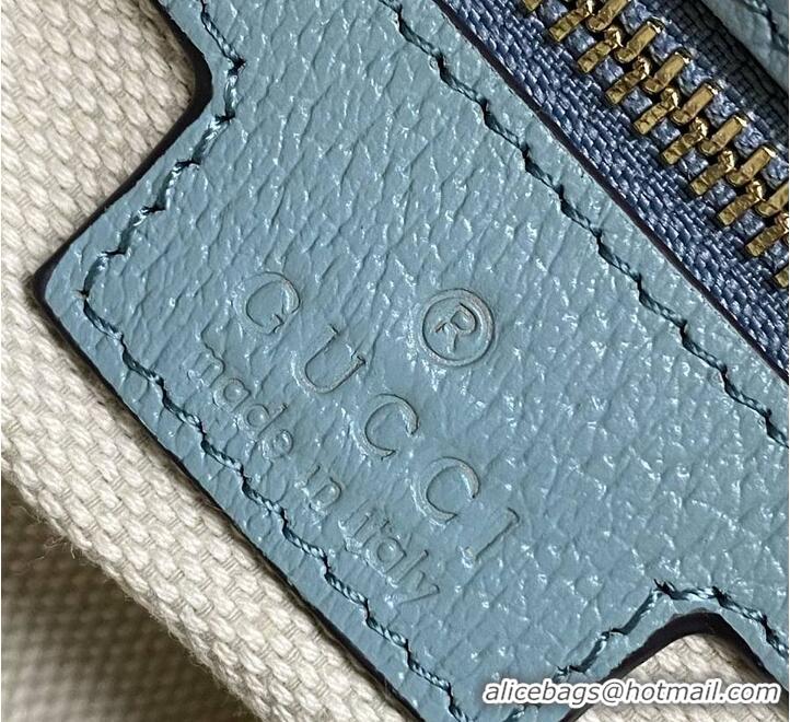 Original Cheap Gucci Ophidia Supreme Canvas Womens Crossbody Bag 658575 Light Blue 2026