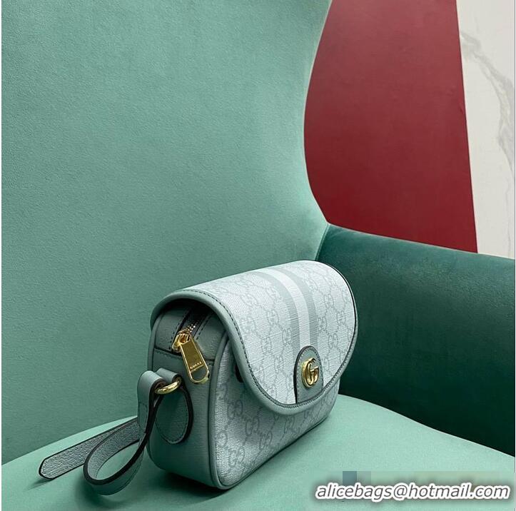 Original Cheap Gucci Ophidia Supreme Canvas Womens Crossbody Bag 658575 Light Blue 2026