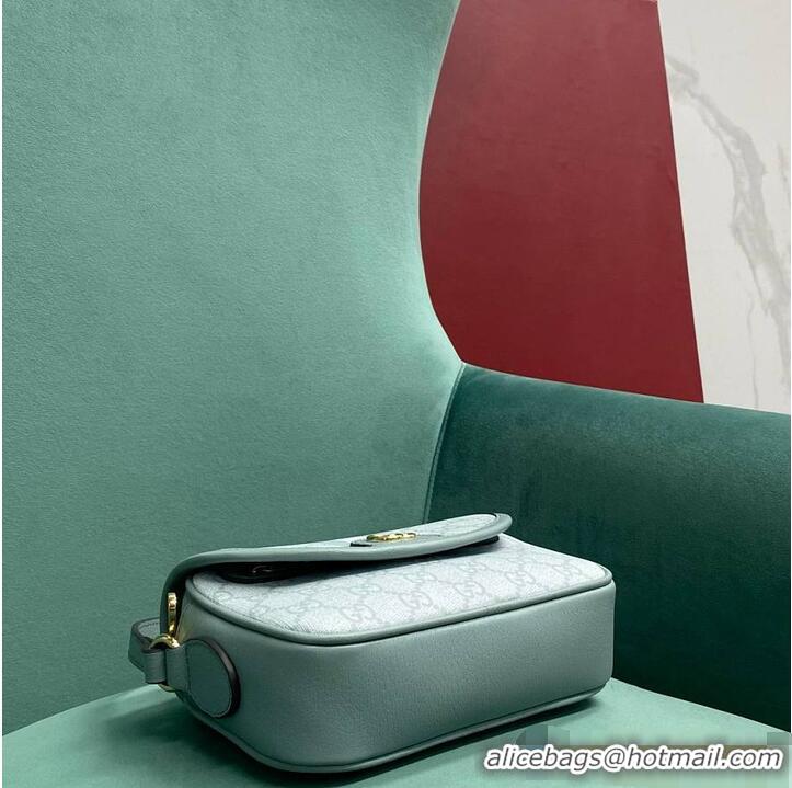 Original Cheap Gucci Ophidia Supreme Canvas Womens Crossbody Bag 658575 Light Blue 2026
