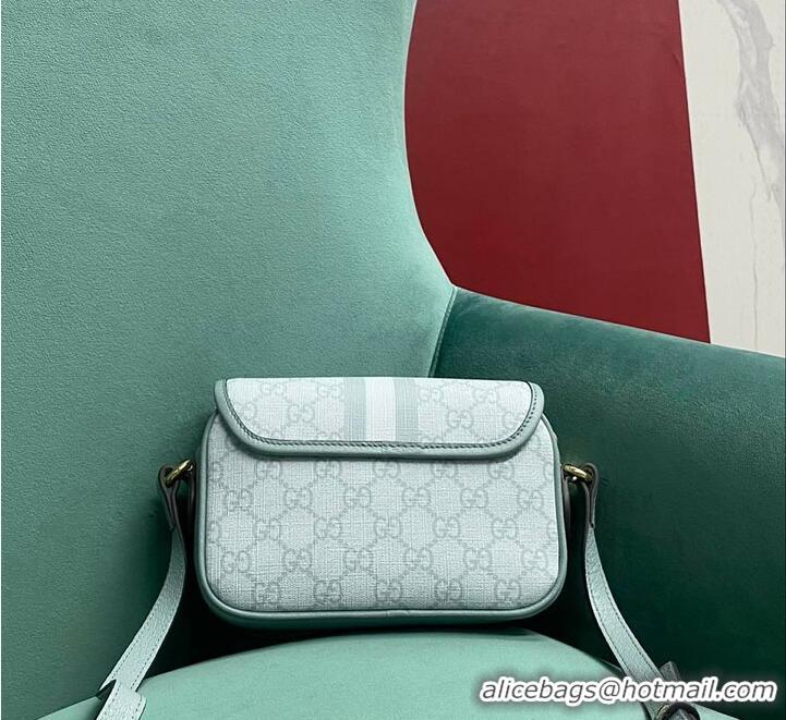 Original Cheap Gucci Ophidia Supreme Canvas Womens Crossbody Bag 658575 Light Blue 2026