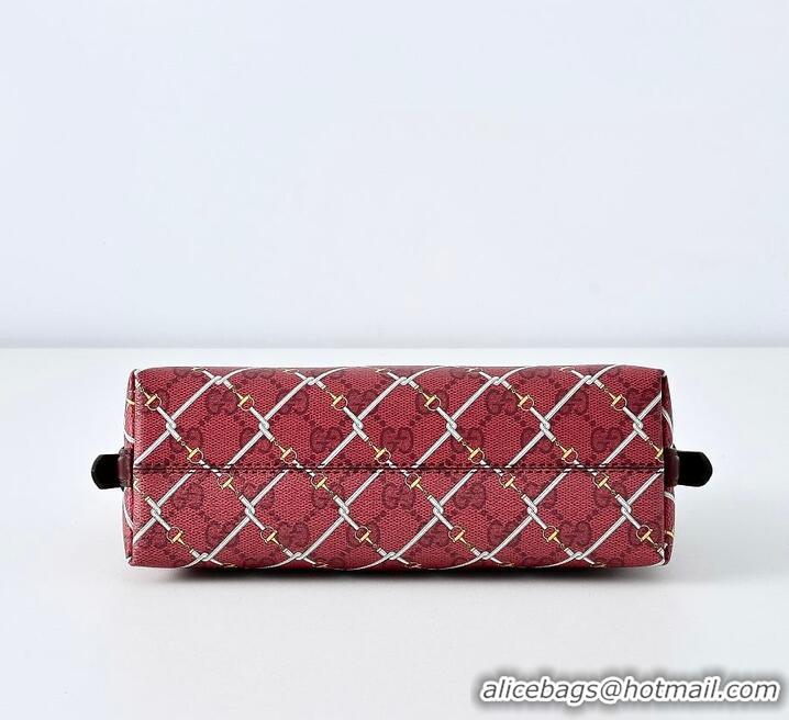 Top Grade Gucci Printed GG Small Shoulder Bag 815119 Red/Pink 2026