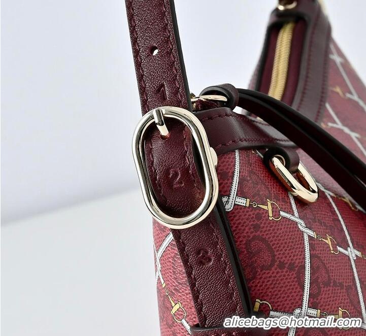 Top Grade Gucci Printed GG Small Shoulder Bag 815119 Red/Pink 2026