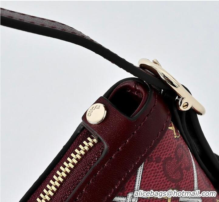Top Grade Gucci Printed GG Small Shoulder Bag 815119 Red/Pink 2026