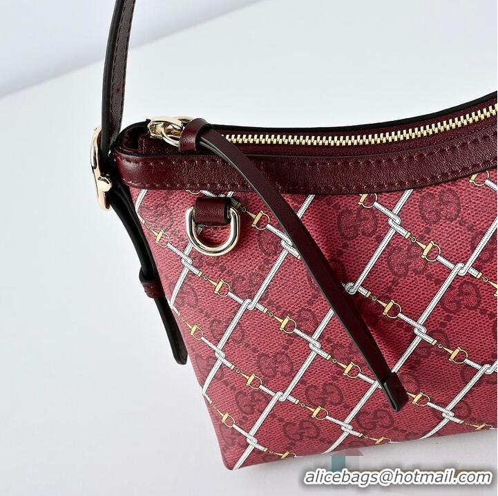Top Grade Gucci Printed GG Small Shoulder Bag 815119 Red/Pink 2026