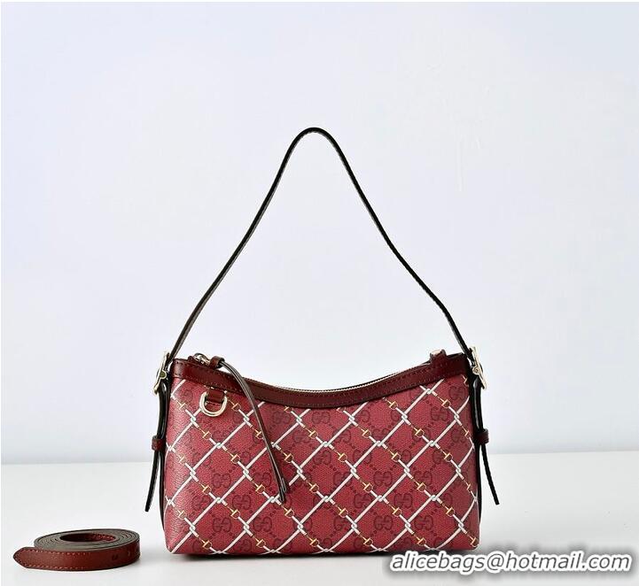 Top Grade Gucci Printed GG Small Shoulder Bag 815119 Red/Pink 2026