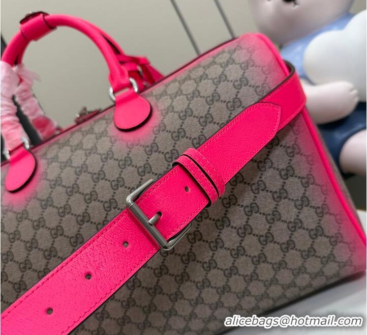 Top Design Gucci GG Medium Duffle Bag In GG Fabric 834962 Beige/Pink 2026
