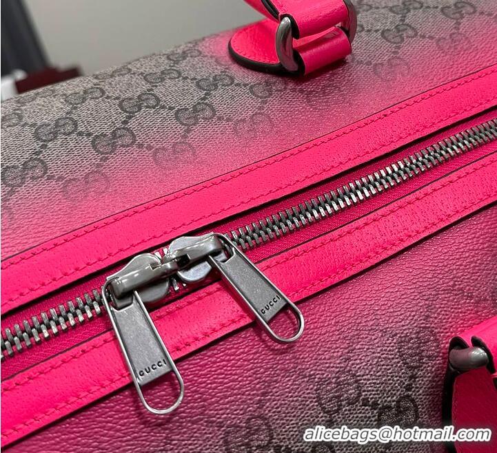 Top Design Gucci GG Medium Duffle Bag In GG Fabric 834962 Beige/Pink 2026