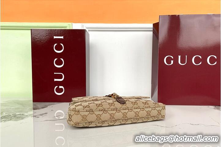 Discount Gucci Aperitivo Medium Shoulder Bag In GG Canvas 895203 Beige/Dark Brown 2026