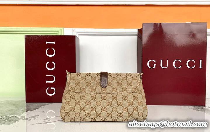 Discount Gucci Aperitivo Medium Shoulder Bag In GG Canvas 895203 Beige/Dark Brown 2026