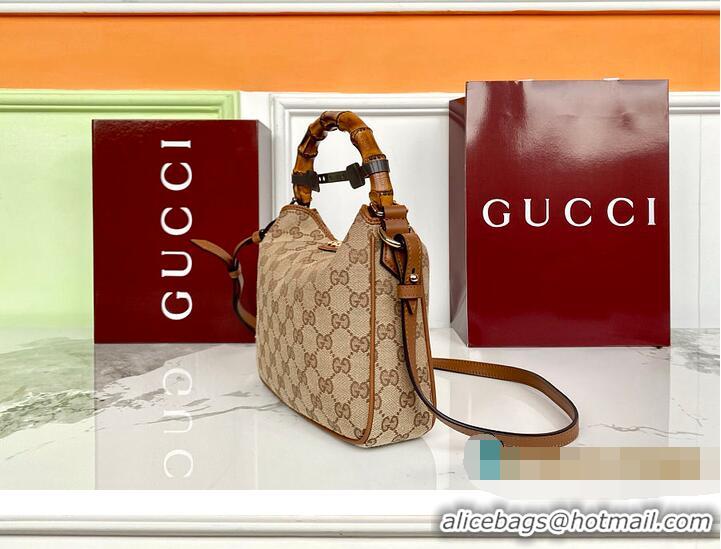 Best Price Gucci Diana Small Shoulder Bag In GG Canvas 895204 Beige/Dark Brown 2026