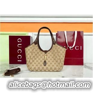Market Sells Gucci Mercato Small Tote Bag In GG Canvas 866735 Beige/Dark Brown 2026