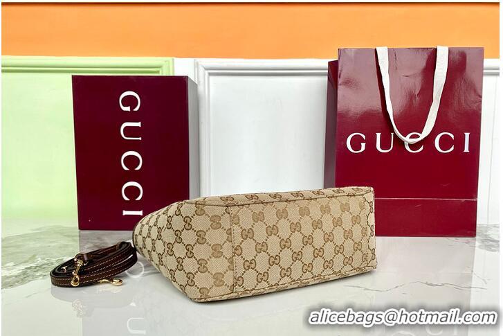 Market Sells Gucci Mercato Small Tote Bag In GG Canvas 866735 Beige/Dark Brown 2026