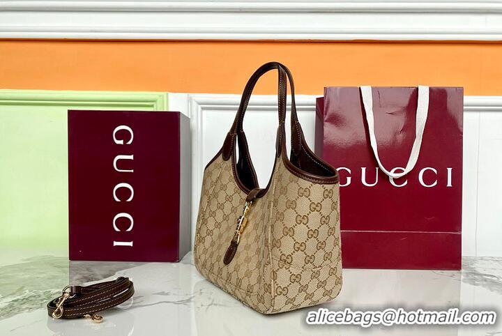 Market Sells Gucci Mercato Small Tote Bag In GG Canvas 866735 Beige/Dark Brown 2026
