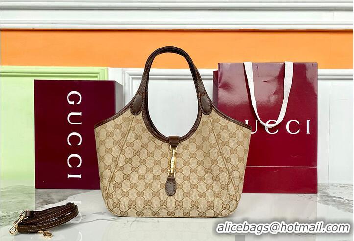 Market Sells Gucci Mercato Small Tote Bag In GG Canvas 866735 Beige/Dark Brown 2026