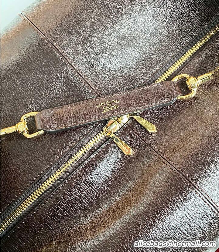 Shop Cheap Gucci Brera Large Crossbody Bag In Leather 866736 Dark Brown 2026
