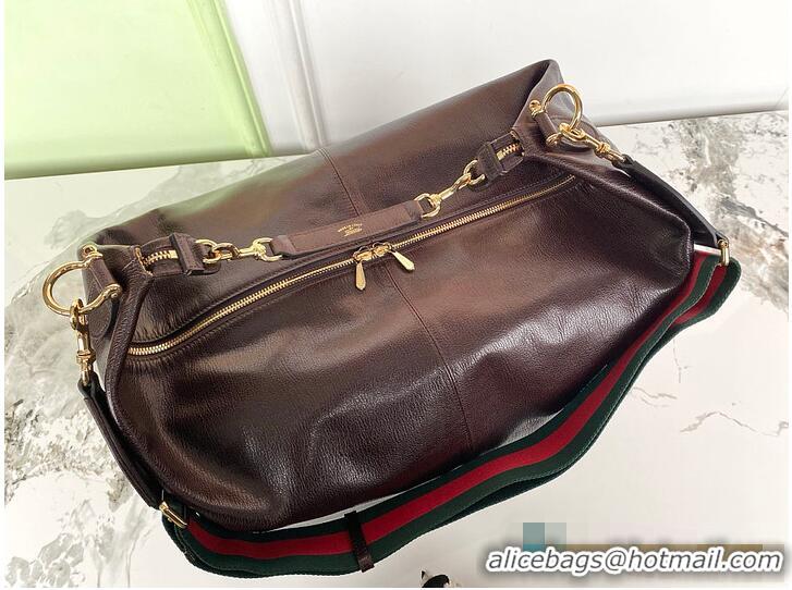 Shop Cheap Gucci Brera Large Crossbody Bag In Leather 866736 Dark Brown 2026