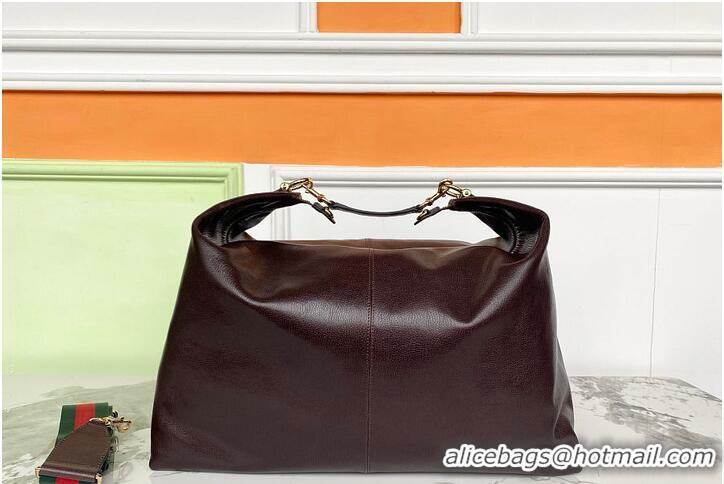 Shop Cheap Gucci Brera Large Crossbody Bag In Leather 866736 Dark Brown 2026