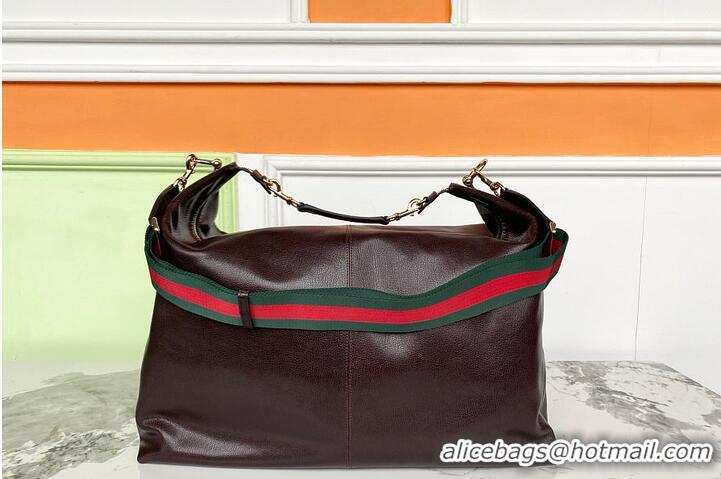 Shop Cheap Gucci Brera Large Crossbody Bag In Leather 866736 Dark Brown 2026