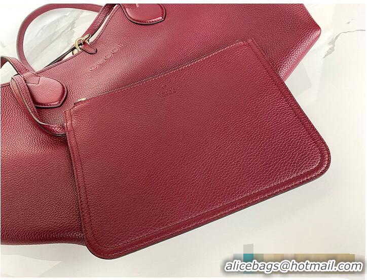 Grade Discount Gucci Totissima Reversible Leather Tote Bag 866739 Burgundy 2026